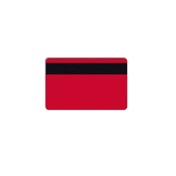 Bilde av Blank red cards with LO-CO magnetic stripe- IS0-7811-2 (CR80). 70102069 (DE,SE,NO,FI,RO,PL)